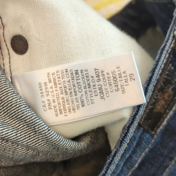 The Cali by Juicy Couture Y2K Boot Leg Dark Blue Women's Jeans Heart Pockets 29 - Picture 7 of 8